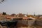 Marrakesh urban skyline on a blue sunny sky