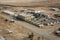 Marre, Australia, The Marree hotel pub aerial view in the middle of the aussie outback desert, Australia