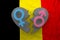 Marriage breakdown symbol with Belgium flag