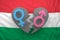 Marriage breakdown symbol with Hungary flag