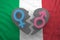 Marriage breakdown symbol with Italy flag