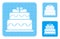 Marriage Cake Halftone Dotted Icon