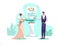 Marriage contract concept vector illustration