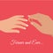 Marriage Proposal or Engagement Vector Concept
