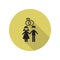 married couple long shadow icon. Simple glyph, flat vector of FAMILY icons for ui and ux, website or mobile application