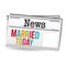 Married today Newspaper Magazine News. Eps10 Vector.