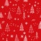 Marry Christmas and christmas tree pattern, vector hand-drawing graphics