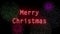 MARRY CHRISTMAS lettering of neon word appearance.