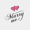 Marry me calligraphy card