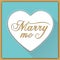 Marry me calligraphy card