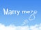 Marry me message cloud shape