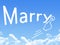 Marry message cloud shape