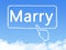 Marry message cloud shape