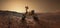 Mars 2020 Perseverance Rover is exploring surface of Mars. Perseverance rover Mission Mars exploration of red planet. Space