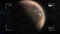 Mars Animation. Planet Mars in outer space, spinning around its axis with stars in the background