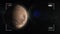 Mars Animation. Planet Mars in outer space, spinning around its axis with stars in the background