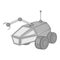 Mars exploration rover icon black monochrome style