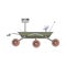 Mars exploration rover icon, cartoon style