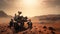 Mars Perseverance Rover is exploring surface of Mars,Space exploration, science concept