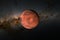 Mars planet in the solar system - 3d illustration, closeup view