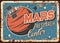 Mars research center vector rusty metal plate