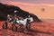 Mars Rover Perseverance Landed and ingenuity drone .Elements of this image furnished by NASA 3D illustration