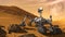 Mars Rovers Landed.Elements of this image furnished by NASA 3D illustration