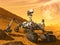 Mars Rovers Landed illustration.Elements of this image furnished by NASA