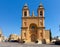 Marsaxlokk. The building of the church of St. Peter on a sunny morning