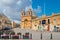 Marsaxlokk Parish Church and market square, Malta