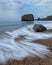 Marsden Rock, South Shields, UK at dawn.