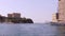 Marseille entrance of the Vieux Port on a boat, video 4K