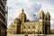 Marseille, France - 2019.Azamara cruise ship doked in front of Marseille cathedral, Cathedrale Sainte-Marie-Majeure de Marseille