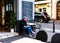 Marseille, France - 2019.Old man drinking a beer on a terrace in downtown Marseilles