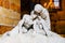 MARSEILLE, FRANCE - AUGUST 11, 2018: Cathedral of Saint Mary Major or Marseeille Cathedral, sculpture Pieta
