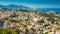 Marseille, France. Elevated View Of Cityscape. Residential Districts And Streets Under Sunny Summer Sky