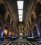 MARSEILLE, FRANCE - JUNE 22, 2016: Le palais de la Bourse, stock exchange neo-classical palace illuminated interior