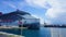 Marseille, France - May 29, 2023: View of the Virgin Voyages cruise ship Valiant Lady calling at the port of Marseille