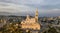 MARSEILLE, FRANCE - OCTOBER 02, 2017: Aerial view of Notre-Dame de la Garde, symbol of Marseille