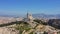 Marseille french city port town aerial view of picturesque hilltop island mount landmark with classic historical