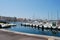 Marseille : Vieux Port, Old Port, Quai des Belges: port with boats and sea view in summer in Provence