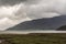 Marsh land and hills of Little Loch Broom, Scotland.