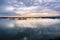 Marsh sunset landscape, California