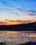 Marsh sunset reflection.