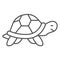 Marsh turtle thin line icon, worldwildlife concept, Marsh turtle vector sign on white background, turtle outline style