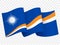 Marshall Islands flag wave isolated on png or transparent background. vector illustration