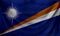 Marshall Islands Wave Flag Close Up