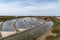 Marshes for evaporation of salt on the island of Noirmoutier Vendee France