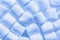 Marshmallow close-up, classic blue color background