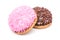 Marshmallow Cookies With Pink And Chocolate Sprinkles
